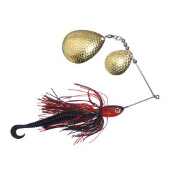 Gangster Lures Spinnerbait Freshwater Jigs Gangster Bidgee Bait Spinner Bait Lure White / Black