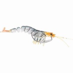 Savage Gear Soft Plastic Lures Savage 3D Shrimp Soft Plastic Lure 3.5in Blue Tan
