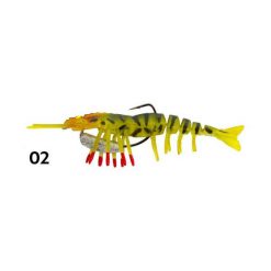 Soft Plastic Lures Zerek Live Shrimp Hot Legs Soft Plastic Lure 4in Colour 09