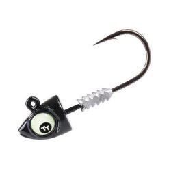 Tackle Tactics Jig Heads TT Big EyeZ Jig Head Size 7/0 1oz Black Glow Eyez