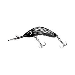 Freshwater Hard Body Lures Predatek Boomerang Deep 80mm Hardbody Lure Black Beetle